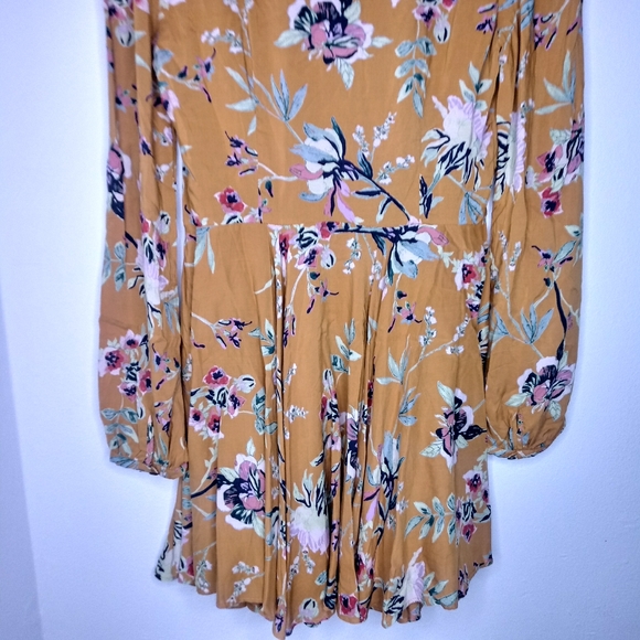 Urban Outfitters Yellow Floral Long Sleeve Dress - Picture 10 of 12